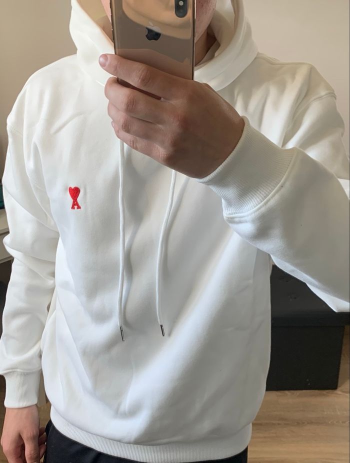 Pull ami paris blanc Taille : M - photo numéro 4