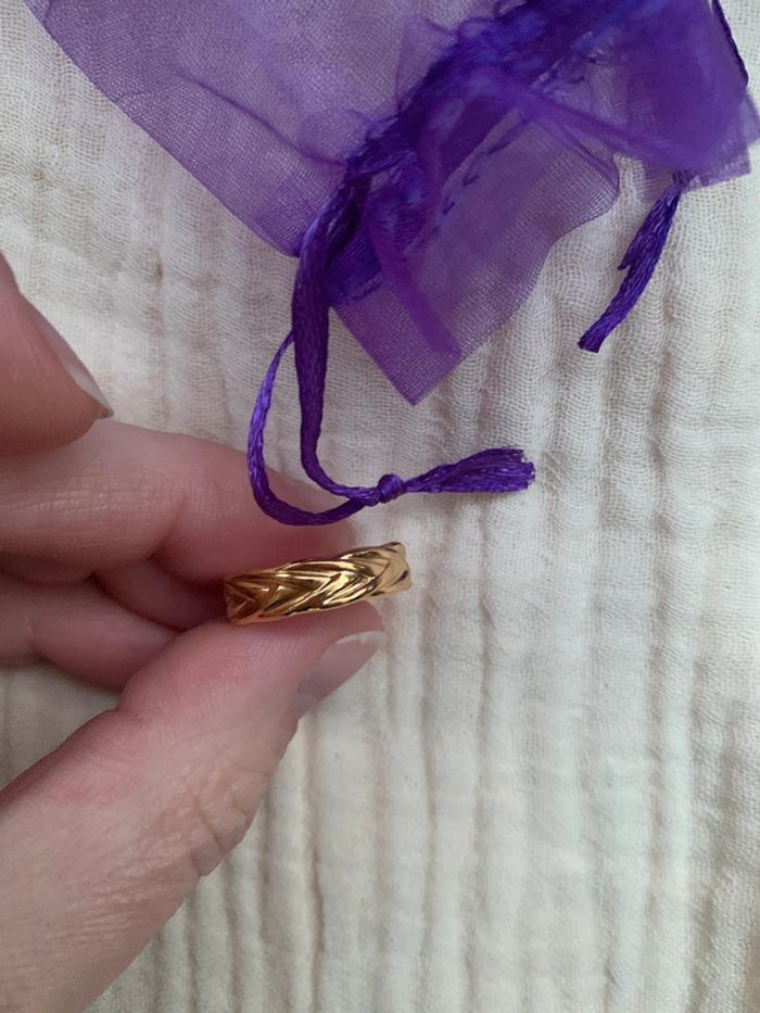 Bague dorée réglable