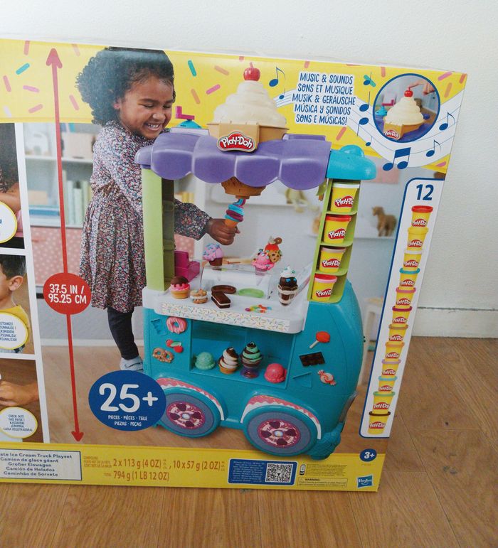 Play-Doh Kitchen Creations, Camion de Glace géant neuf 12 pots pâte à modeler - photo numéro 2