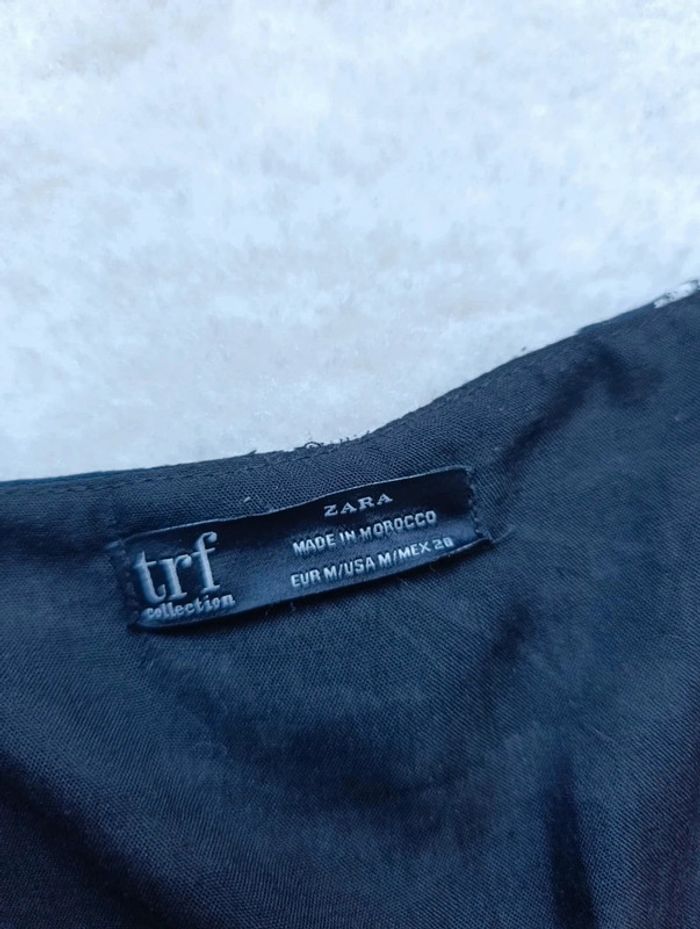 Robe Zara noir et blanc M manches longues légère fluide - photo numéro 8