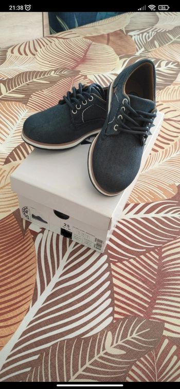 Derby garçon bleu foncé pointure 25