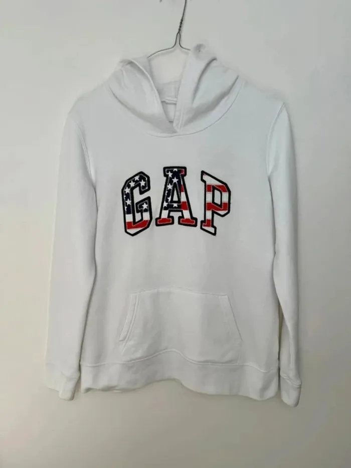 Sweat Gap drapeau USA femme blanc taille S