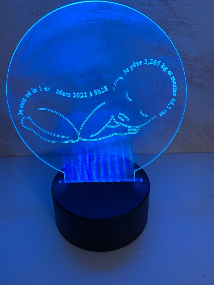 Veilleuse personnalisable pour naissance