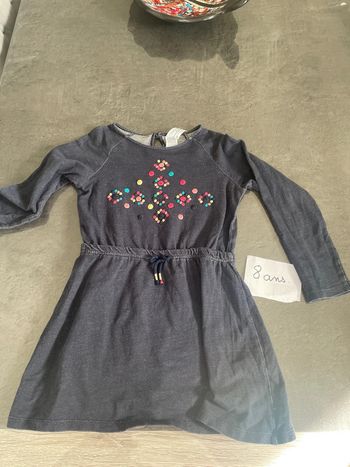 Robe jeans broderie