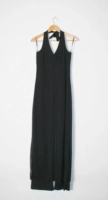 Magnifique combinaison noir dos nu avec voilage sur le dessus Entrancy, taille L (t.42)