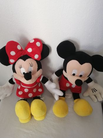 peluche mickey et minnie