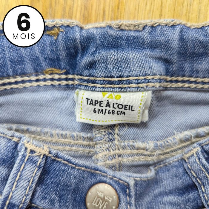 Pantalon jean - taille réglable - TAO 6 mois - photo numéro 3