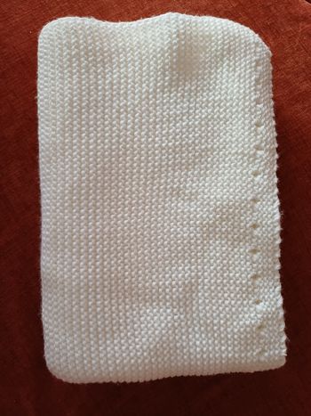 Couverture bébé blanche maille
