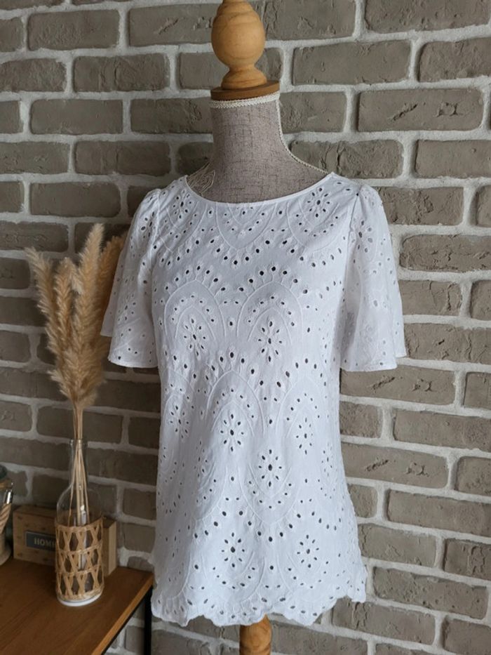 Haut romantique broderie anglaise - Massimo Dutti - photo numéro 6