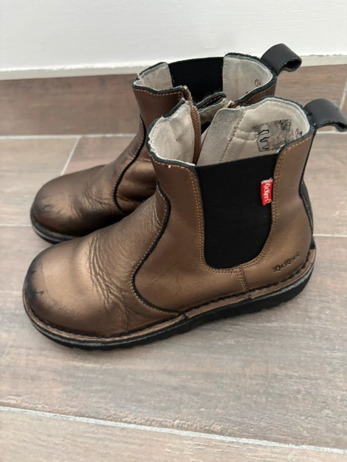 Boots kickers pointure 32 bronze kick yoto kid - photo numéro 2