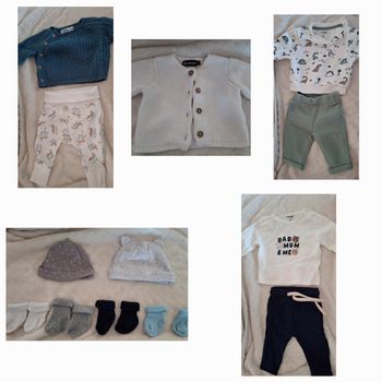 Lot de vêtements bébé 1 mois diverses marques