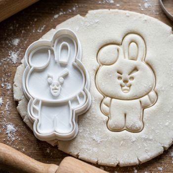 Emporte-pièce Lapin style Cooky BT21 - Découpoir Biscuits et Pâte à Sucre