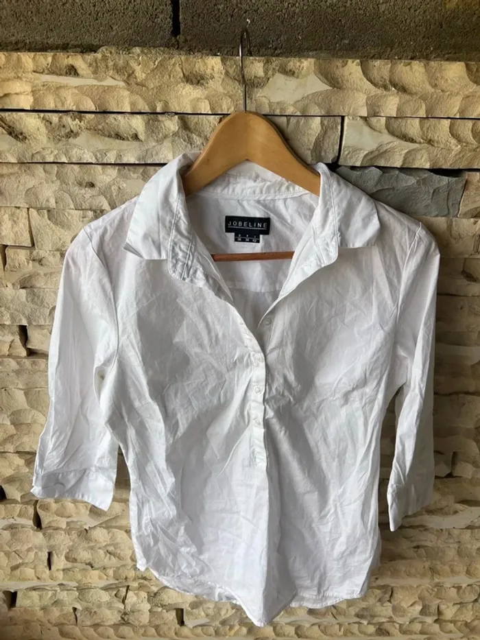 🤍 Chemise blanche à manches 3/4 - Taille 38 🤍