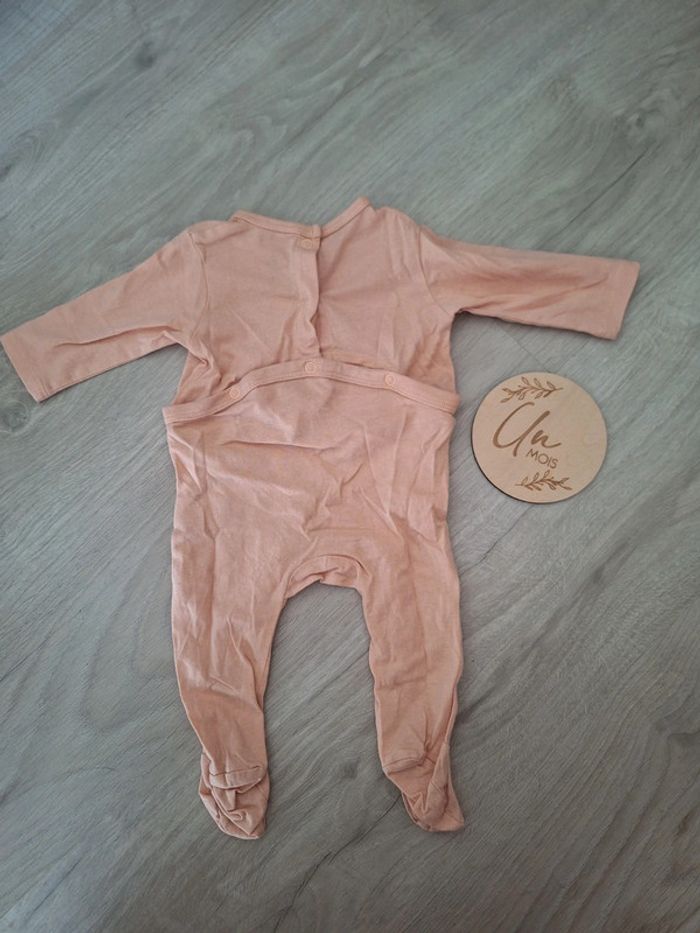 Pyjama en coton corail/orange - photo numéro 3
