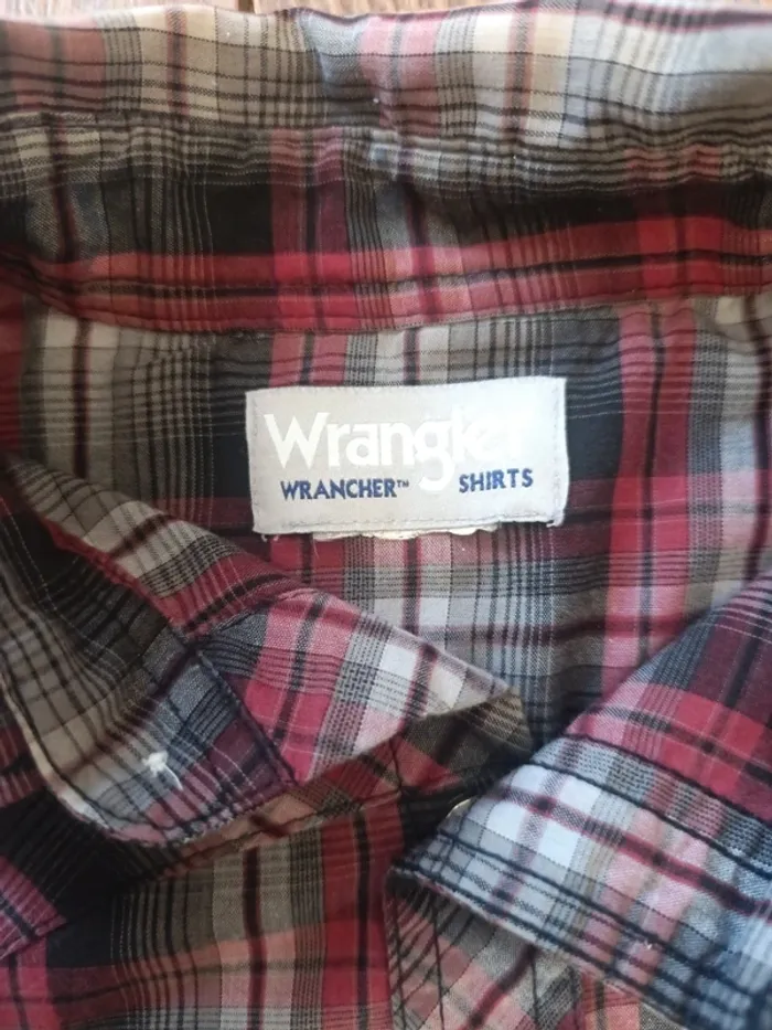 Chemise wrangler manches longues à carreaux Taille M - photo numéro 4