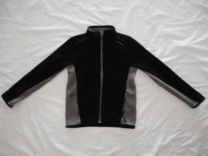 Veste polaire noire et grise - Quechua - 8 ans