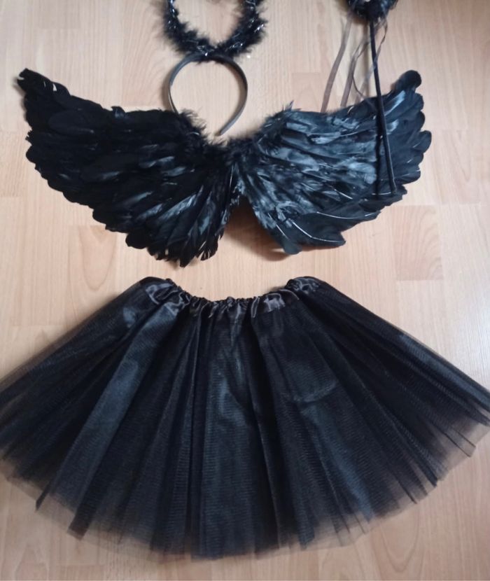 Déguisement aille+ jupette noir 3-6ans - photo numéro 7