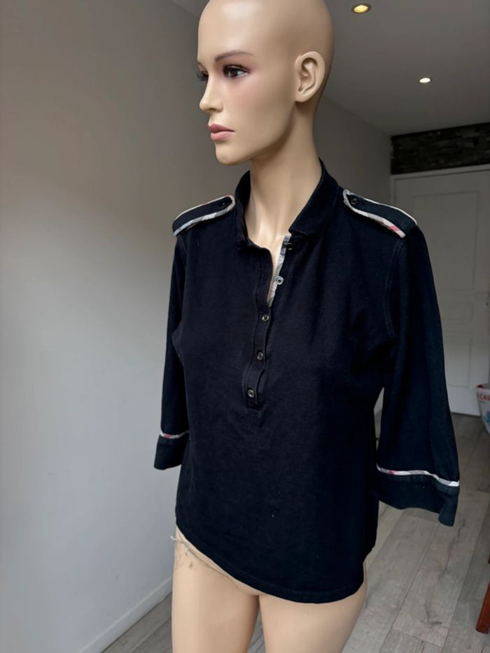Polo burberry manche 3/4 vintage femme