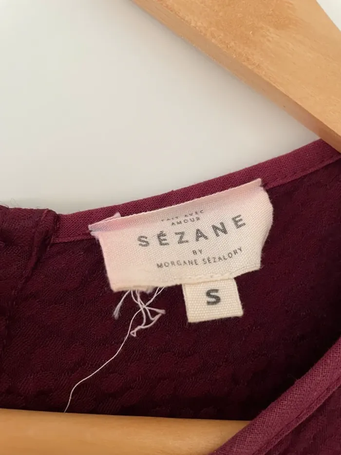 Robe bordeaux Sezane taille S - photo numéro 4