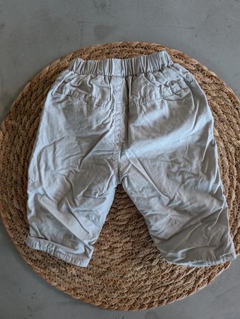 Pantalon doublé garçon gris clair T. 1 mois Orchestra comme neuf