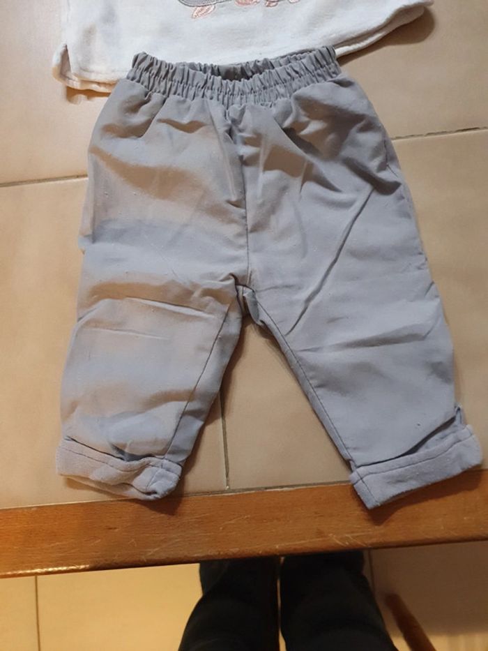Haut et pantalon doublé 3 mois - photo numéro 3