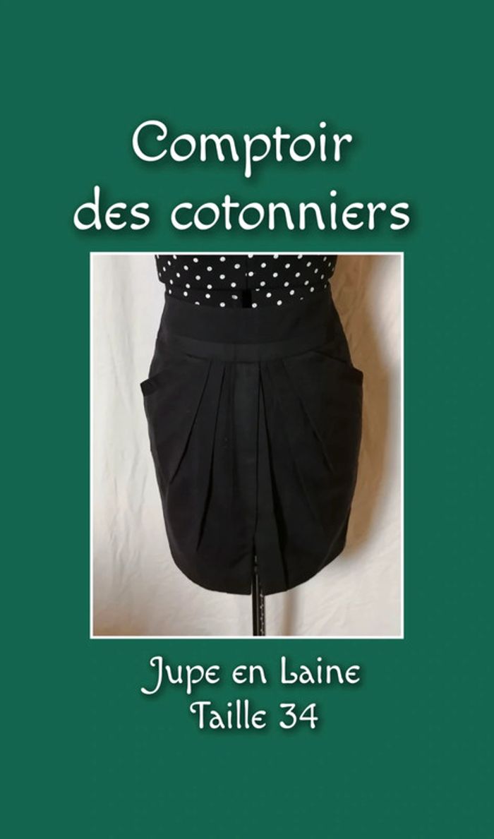 Mini-jupe noire plissée taille 34 Comptoir des cotonniers