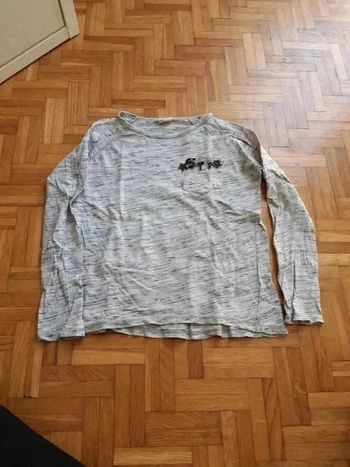 tshirt manches longue zara 8 ans gris