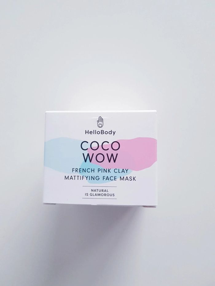 HelloBody - Coco Wow - Masque à l'argile rose matifiant - Neuf dans son emballage d'origine !