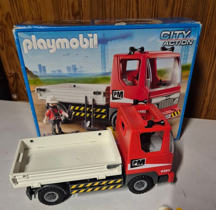 Playmobil 5283 camion benne de chantier avec ouvrier action city - photo numéro 7
