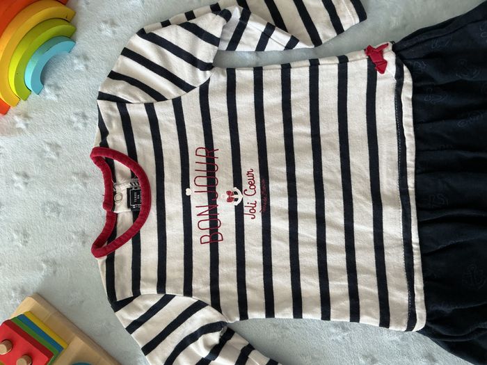 robe manches longues noir et blanc terre de marins 18 mois - photo numéro 6