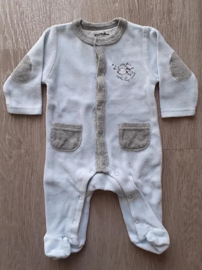 Pyjamas bleu gris naissance