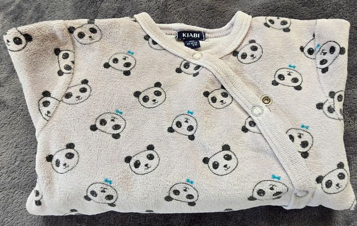 Pyjama effet velours motif panda Kiabi 6 mois - photo numéro 4