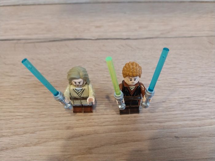 Figurines type lego custom Jedi Obiwan et Anakin Skywalker star wars - photo numéro 4