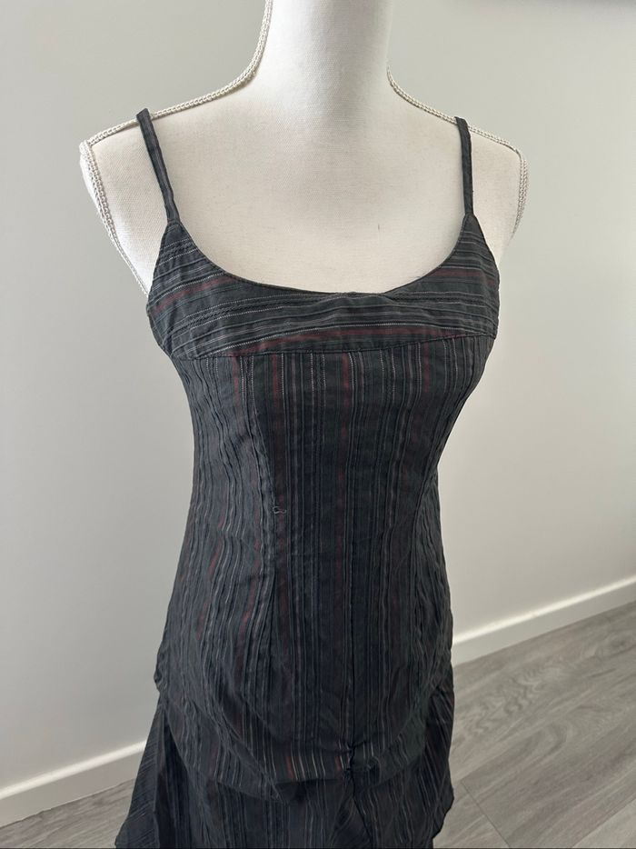 Robe longue à rayures cyberpunk Y2K Kiabi T36/38 S/M - photo numéro 2