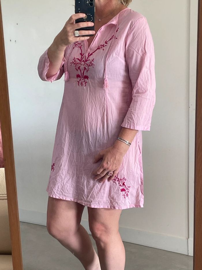 Jolie robe de plage rose ample 42 - photo numéro 2