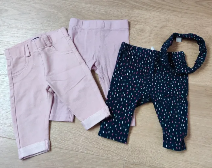 Lot leggings + Tshirt manches longues 3 mois - photo numéro 5