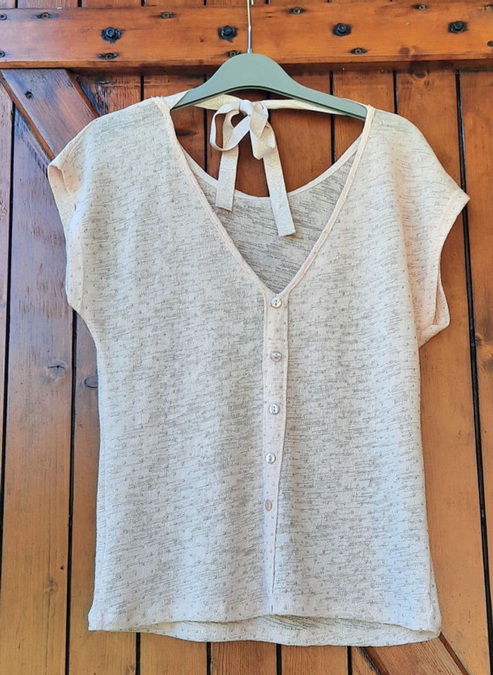 Top rose claire Cache Cache, taille 38 - photo numéro 2