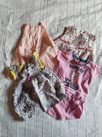 lot de 4 robe fille 18 mois