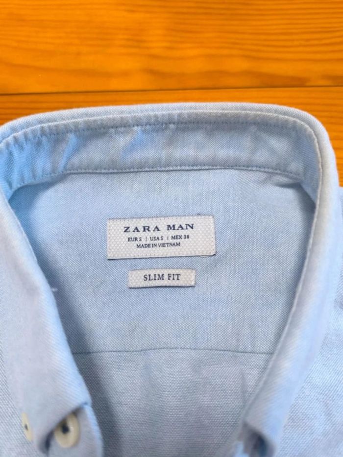 Chemise Zara - Slim Fit - Taille S - Bleu clair - photo numéro 5