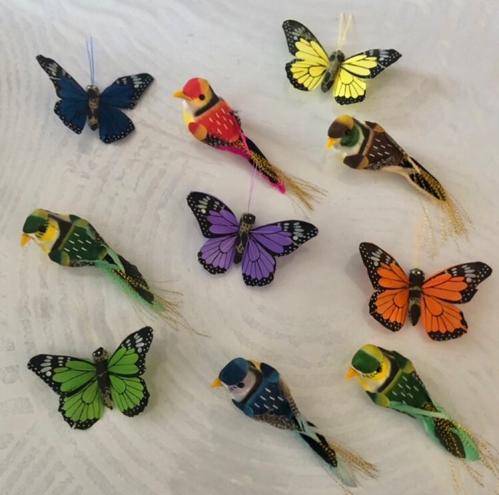 Magnets papillons et oiseaux