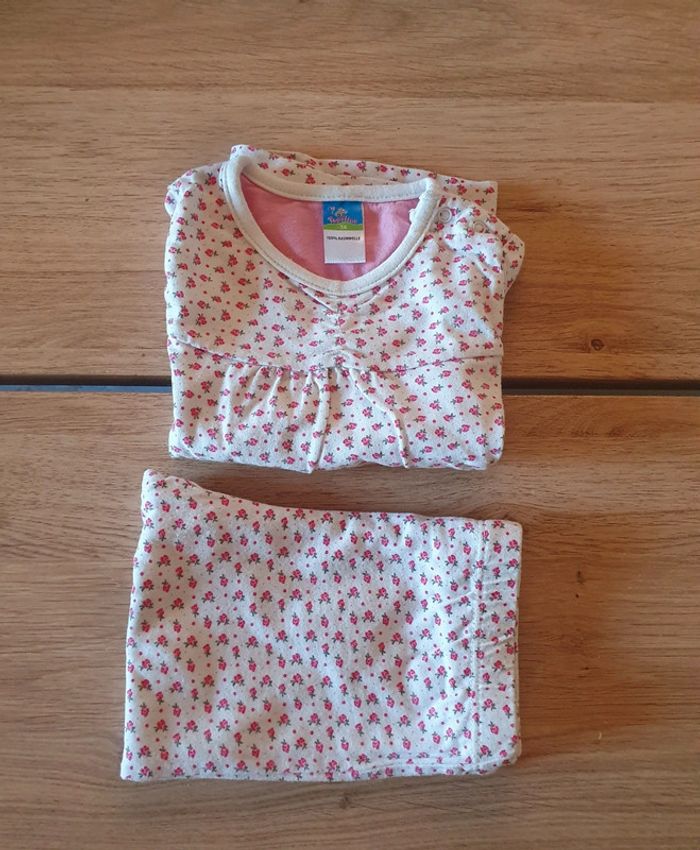 🌸 Pyjama deux pièces fleuri 🌸 bébé fille 12 mois 🌸