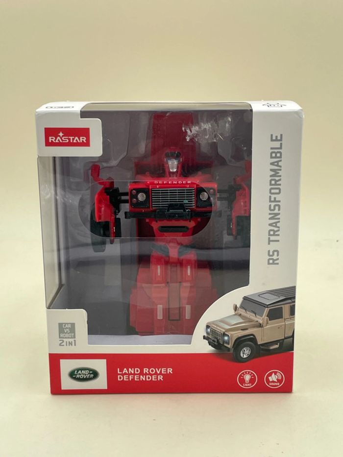 Véhicule robot rs transformable Land Rover Defender Son et lumières Rastar neuf