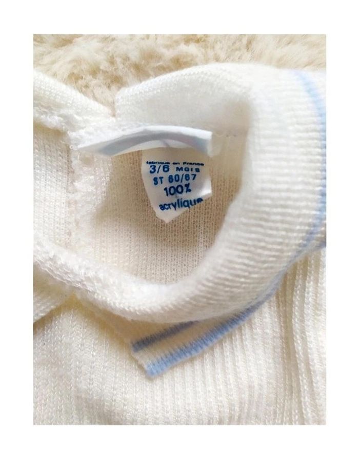 Robe bébé fille en maille manches courtes authentique vintage années 80 - photo numéro 4