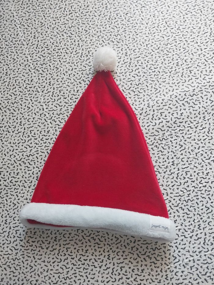Bonnet de Noël Sergent Major rouge et blanc – 24 mois (86 cm)