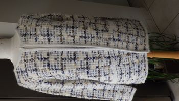 Gilet long effet tweed T1