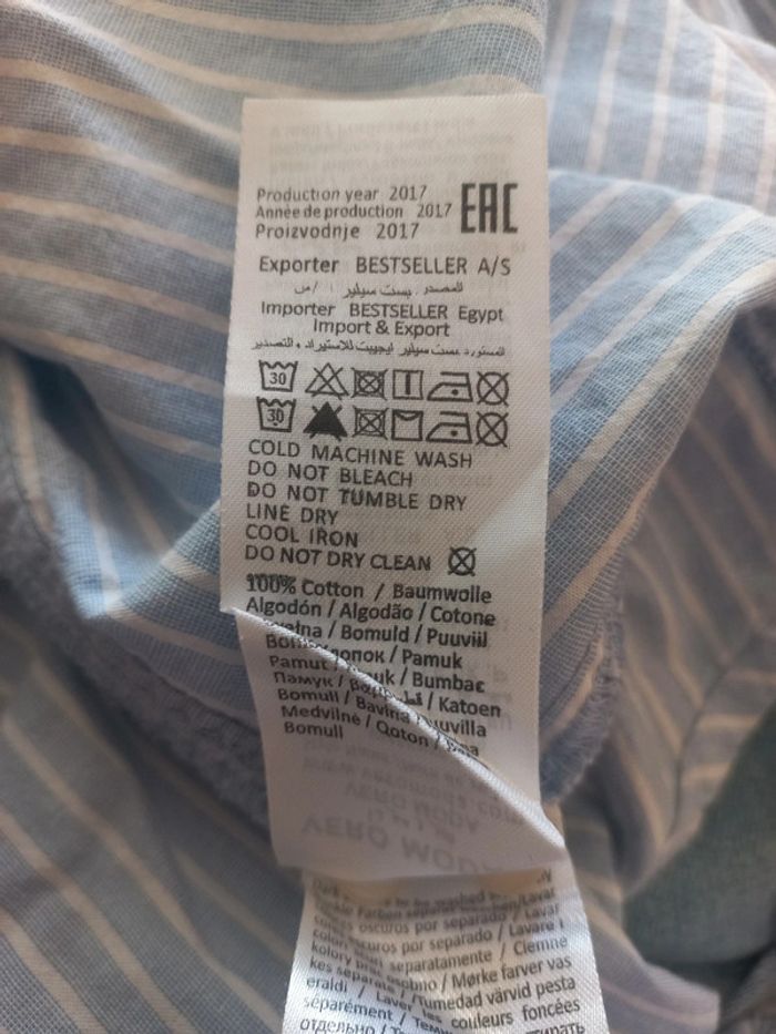 Chemisier rayé bleu et blanc noué dos - photo numéro 8