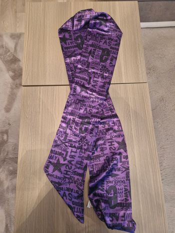 Foulard long et fin effet satin Violet
