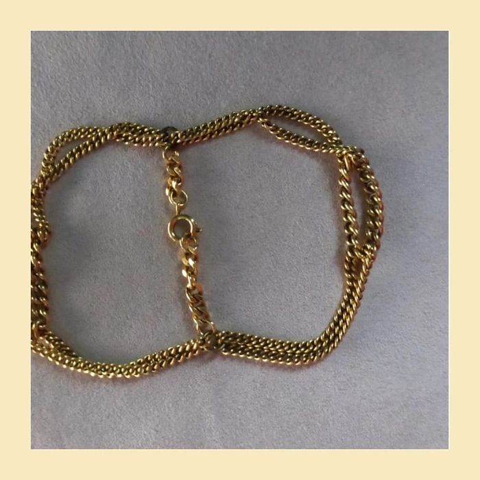 Bracelet vintage doré triple rangs - photo numéro 10