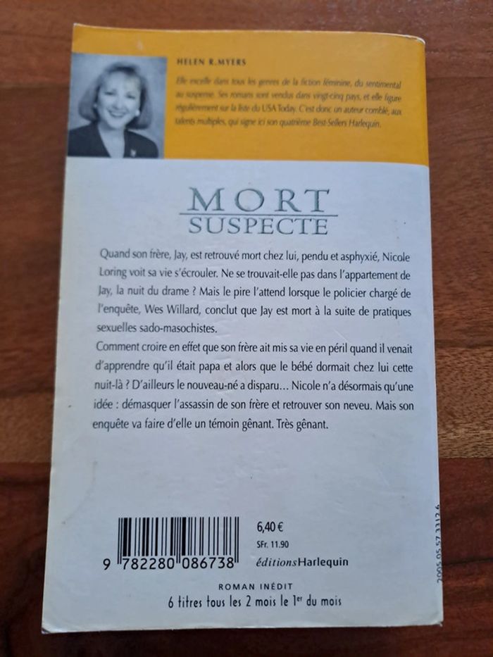 Livre Mort Suspecte, Helen R.Meyers - photo numéro 2