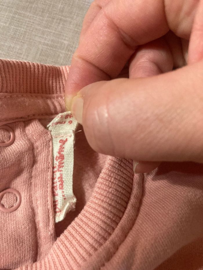 Sweat rose bébé Du Pareil au Même – motif hérisson – 6 mois - photo numéro 3